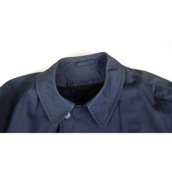 CLIPPER MIST - VINTAGE MEN'S NAVY BLUE TRENCH COAT JACKET W/ REMOVABLE LINER 42R - Picture 7 of 13